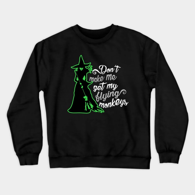 Wicked Witch Flying Monkeys Crewneck Sweatshirt by KsuAnn